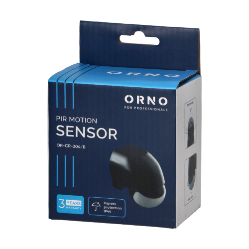 Czujnik ruchu 180 stopni IP44 1200W czarny – zdjęcie 1