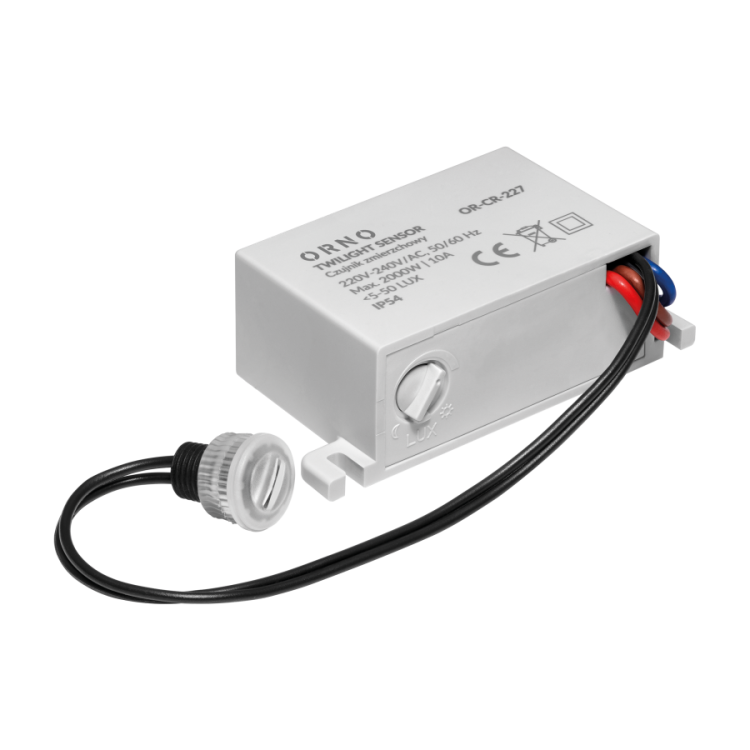 Czujnik zmierzchu z zewnętrzną sondą IP54 5-50lux – zdjęcie 2