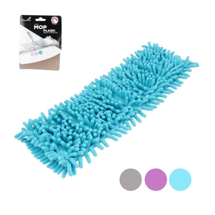 Wkład mopa płaski szenila mikrofibra uniwersalny wielokrotnego użytku czyszczący