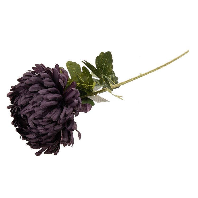 Chryzantema sztuczna pojedyncza 75 cm na łodydze do wiązanek i stroików w 5 kolorach – zdjęcie 1