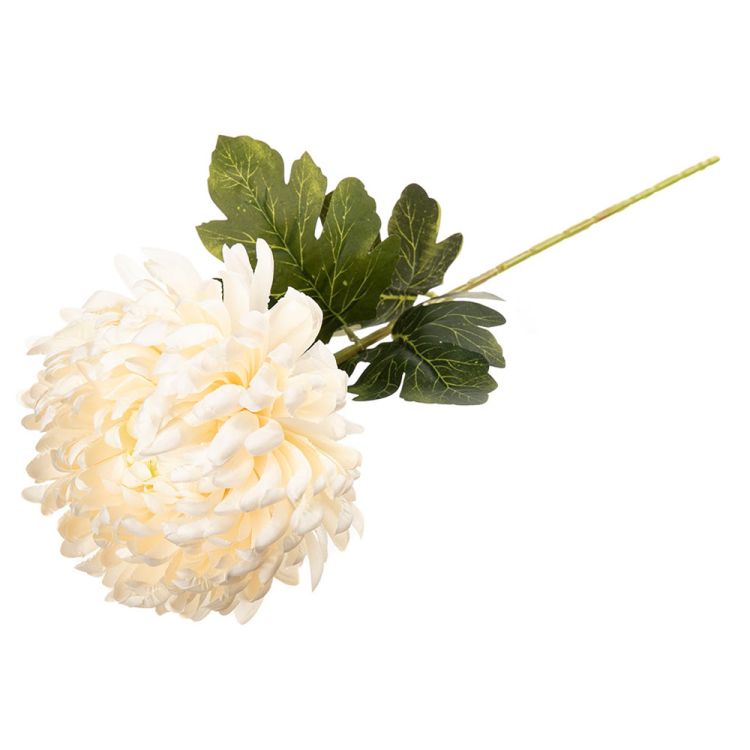 Chryzantema sztuczna pojedyncza 75 cm na łodydze do wiązanek i stroików w 5 kolorach – zdjęcie 2