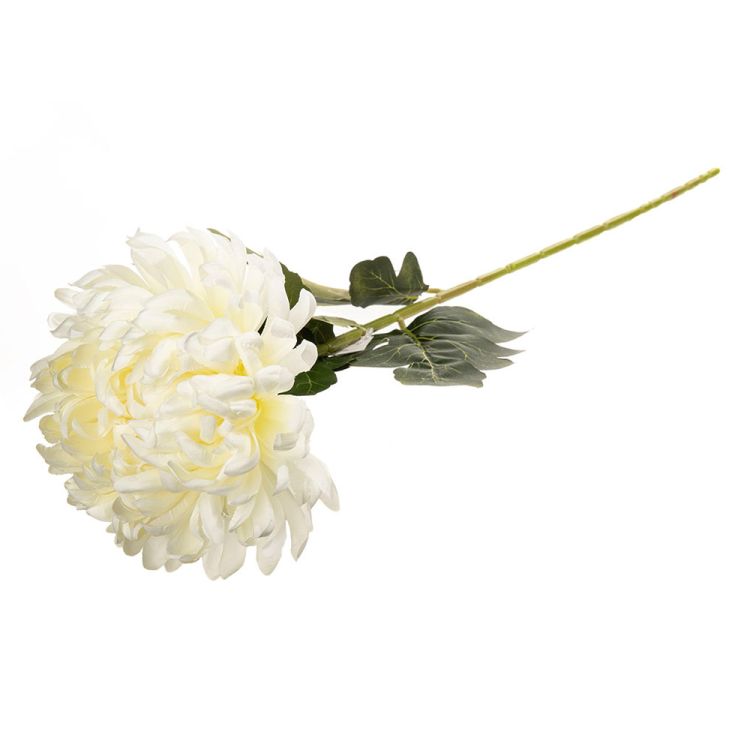 Chryzantema sztuczna pojedyncza 75 cm na łodydze do wiązanek i stroików w 5 kolorach – zdjęcie 3