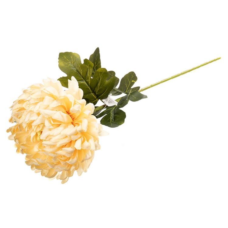 Chryzantema sztuczna pojedyncza 75 cm na łodydze do wiązanek i stroików w 5 kolorach – zdjęcie 4