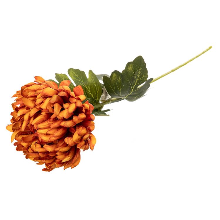 Chryzantema sztuczna pojedyncza 75 cm na łodydze do wiązanek i stroików w 5 kolorach – zdjęcie 5