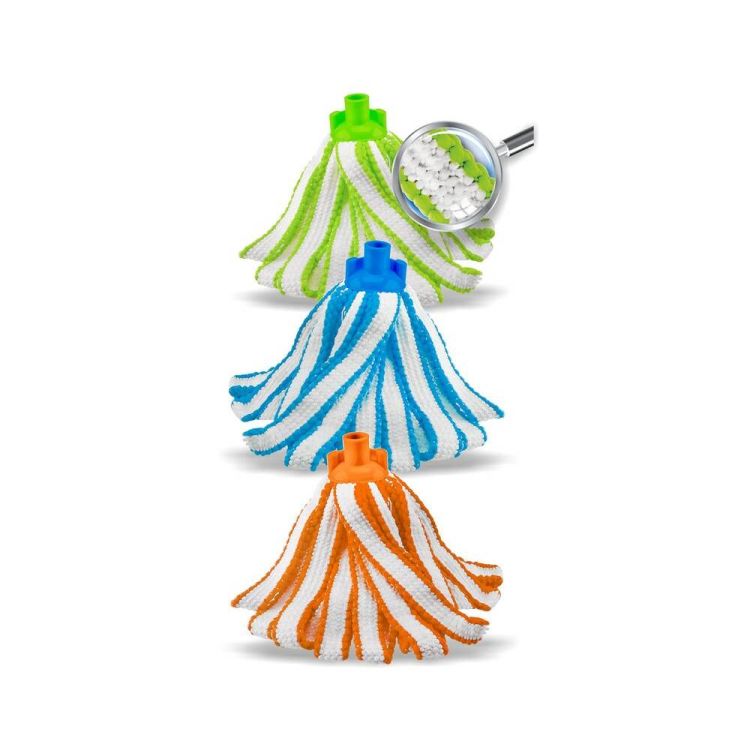 Zapas do mopa paskowego DUO COLOR mikrofibra do czyszczenia podłóg – zdjęcie 1