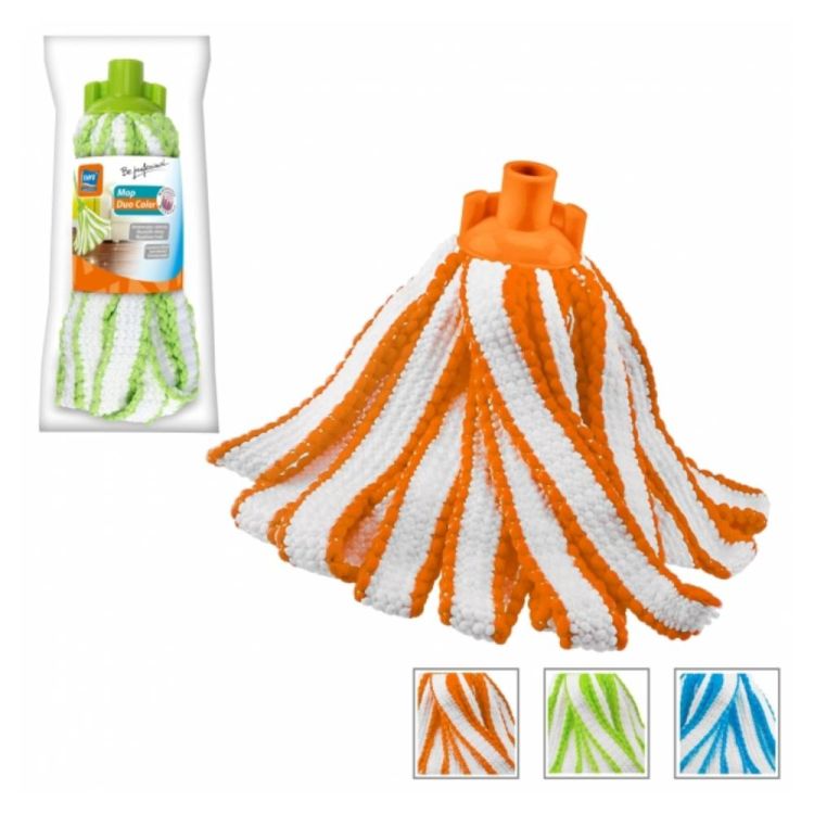 Zapas do mopa paskowego DUO COLOR mikrofibra do czyszczenia podłóg – zdjęcie 2