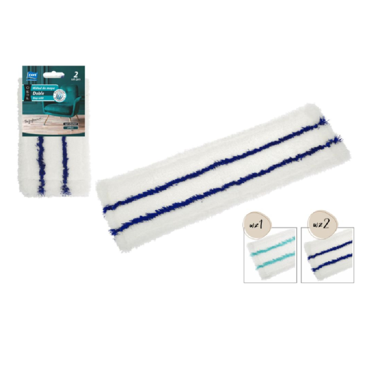 Wkład do mopa RAVI PURO Doble 2szt. mikrofibra gładka – zdjęcie 1