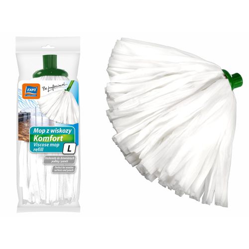 Mop paskowy Ravi Komfort L wiskozowy 26 cm do podłóg drewnianych i paneli – zdjęcie 1