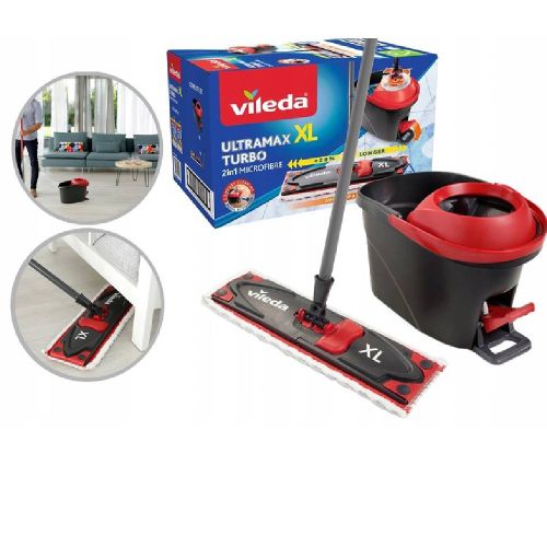 Mop płaski Vileda Ultramax BOX XL z wiadrem mocowanie na klipsy – zdjęcie 1