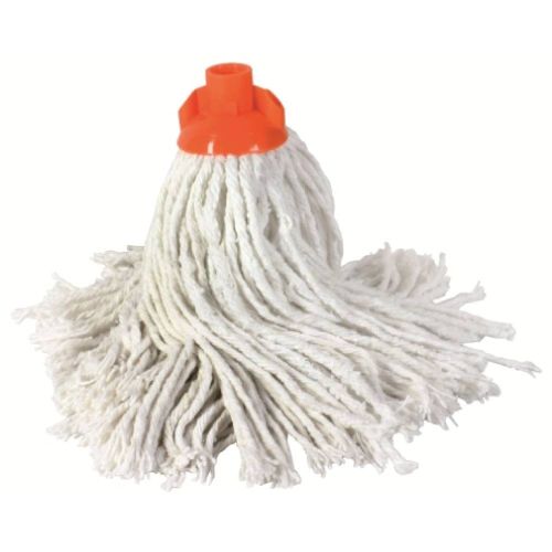 Końcówka do mopa sznurkowego Jotta Coloris cotton duża bawełniana biało-pamarańczowa – zdjęcie 1