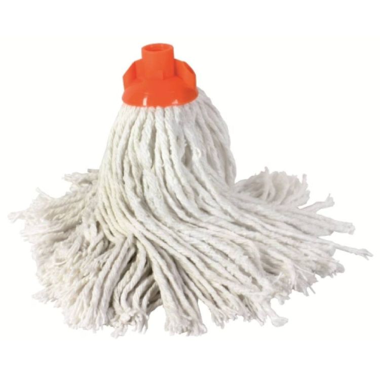 Końcówka do mopa sznurkowego Jotta Coloris cotton duża bawełniana biało-pamarańczowa – zdjęcie 1