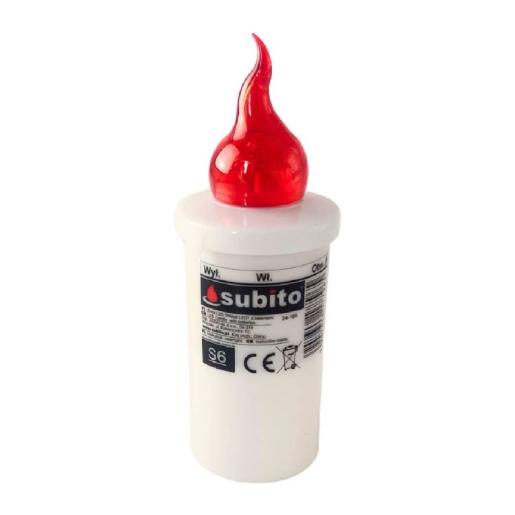 Wkład elektryczny Subito S6 LED do zniczy z imitacją płomienia 960h – zdjęcie 1