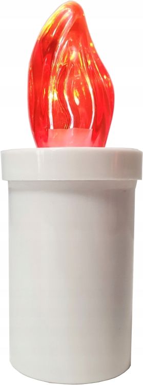 Wkład elektryczny LED Cortina Poland Minor czerwony 90 dni wodoodporny z bateriami – zdjęcie 2