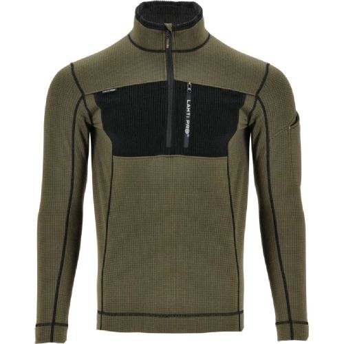 Koszulka termoaktywna Lahti Pro L4121204 XL zielona długi rękaw z suwakiem – zdjęcie 1