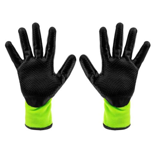 Rękawice robocze ocieplane NEO Tools 97-613-8 nylonowe powlekane lateksem 4142X rozmiar 9 – zdjęcie 2