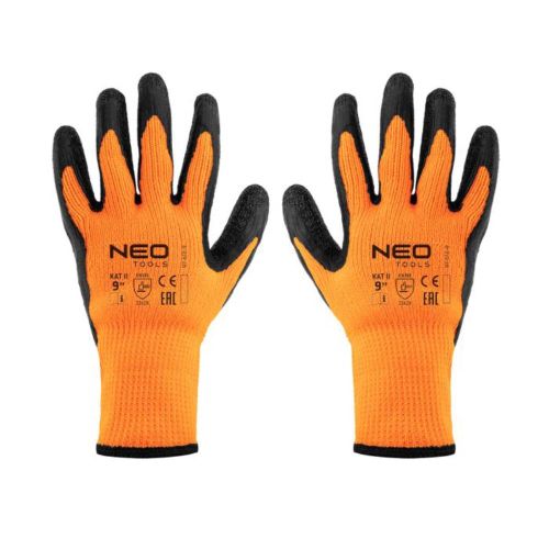 Rękawice robocze ocieplane NEO Tools 97-612-9 poliester lateksowe 2242X rozmiar 10 – zdjęcie 1