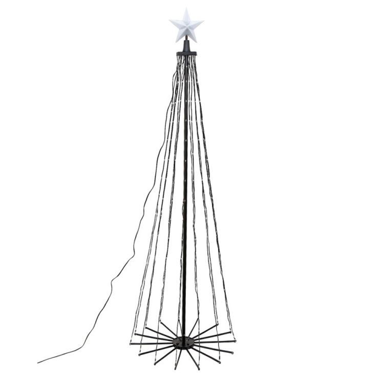Choinka LED 180 cm RGB 250 diod metalowy stelaż pilot aplikacja muzyka – zdjęcie 9