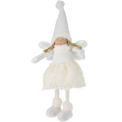 Aniołek stojący dziewczynka LED 69cm biały z oświetleniem dekoracyjnym do wnętrz – zdjęcie 1