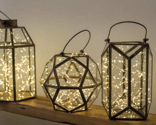 Girlanda świetlna mikro LED 295 cm 60 diod srebrny przewód ciepła biel na baterie do wnętrz – zdjęcie 2