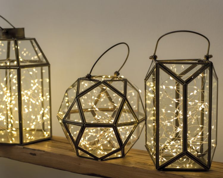 Girlanda świetlna mikro LED 295 cm 60 diod srebrny przewód ciepła biel na baterie do wnętrz – zdjęcie 2