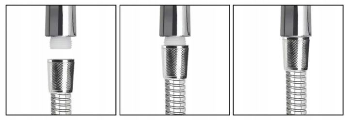 Słuchawka prysznicowa Aveeo  3-funkcyjna chromowana anti-calc z przyłączem G1/2 – zdjęcie 3