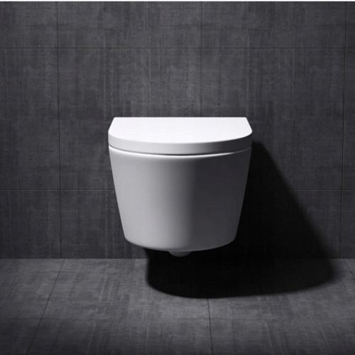 Miska WC wisząca Aveeo Boden II bezkołnierzowa z deską wolnoopadającą biała – zdjęcie 2