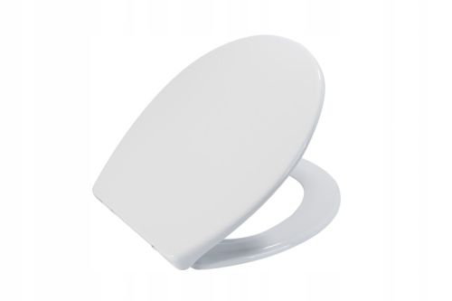 Deska sedesowa Koral wolnoopadająca duroplast owalna wypinana z metalowymi zawiasami biała – zdjęcie 2