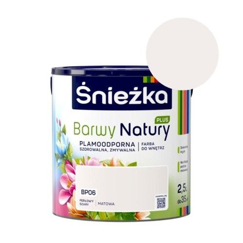 Farba lateksowa Śnieżka Barwy Natury Plus BP08 Piaskowy Beżowy 2,5L matowa plamoodporna – zdjęcie 1