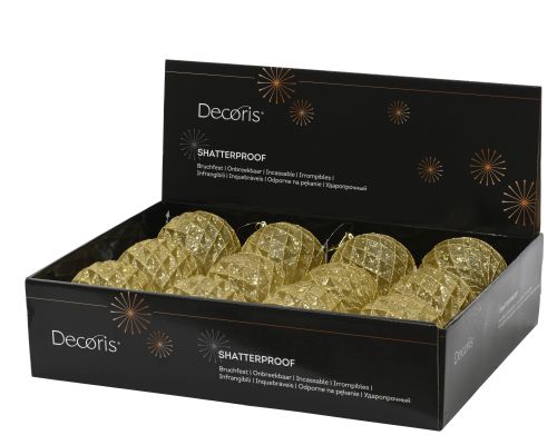 Bombka świąteczna 10cm nietłukąca w kolorze antycznego złota ze złotym drutem do zawieszenia – zdjęcie 2