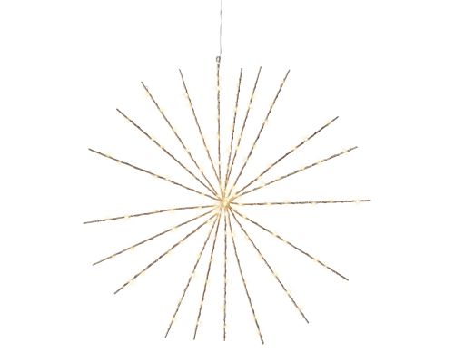 Dekoracja świetlna plenerowa 55cm 130LED mikro ciepła biel miedziana z efektem migania – zdjęcie 1