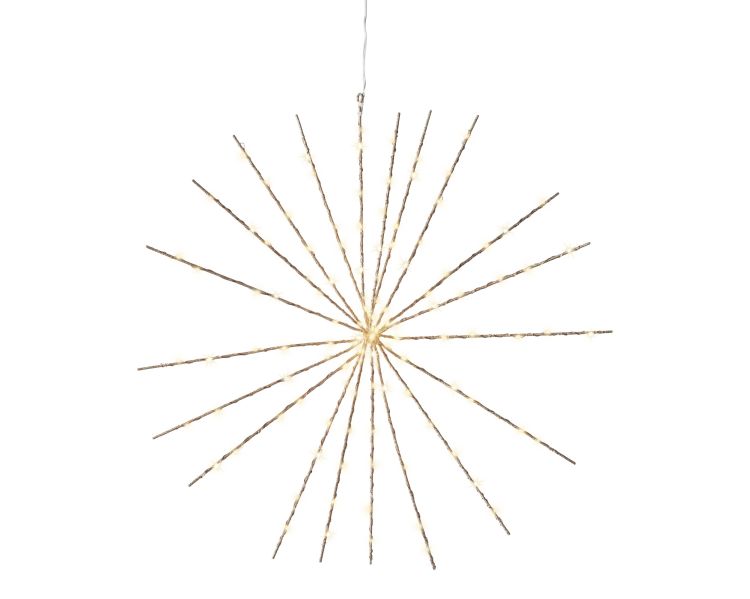 Dekoracja świetlna plenerowa 55cm 130LED mikro ciepła biel miedziana z efektem migania – zdjęcie 1