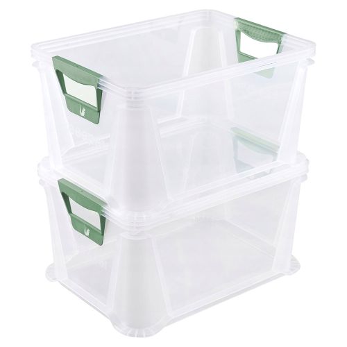 Pojemnik Keeeper Luis EUROBOX 20 l z miękkimi uchwytami przezroczysty – zdjęcie 3