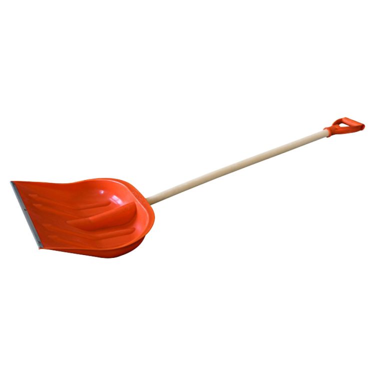 Łopata do śniegu Profil 48 cm z okuciem stalowym i trzonkiem drewnianym – zdjęcie 2