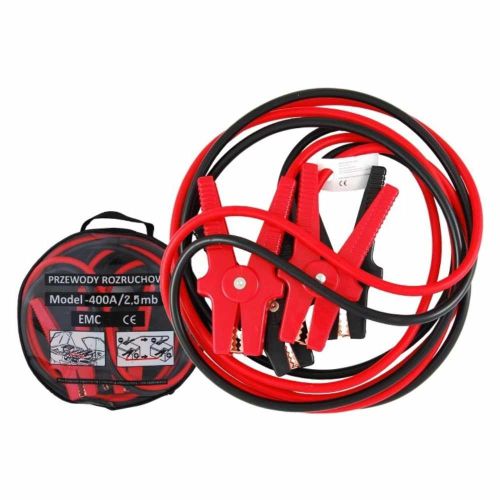 Przewody rozruchowe samochodowe izolowane 2,5 m zaciski 400A kabel rozruchowy