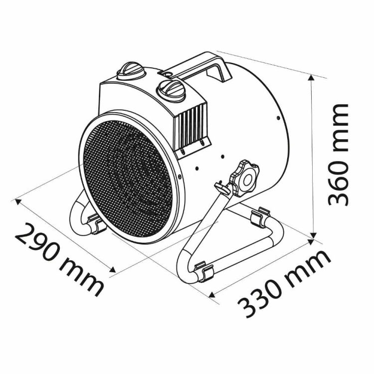 Nagrzewnica elektryczna NEO Tools 90-069 5000W przemysłowa IPX4 z termostatem i regulacją kąta