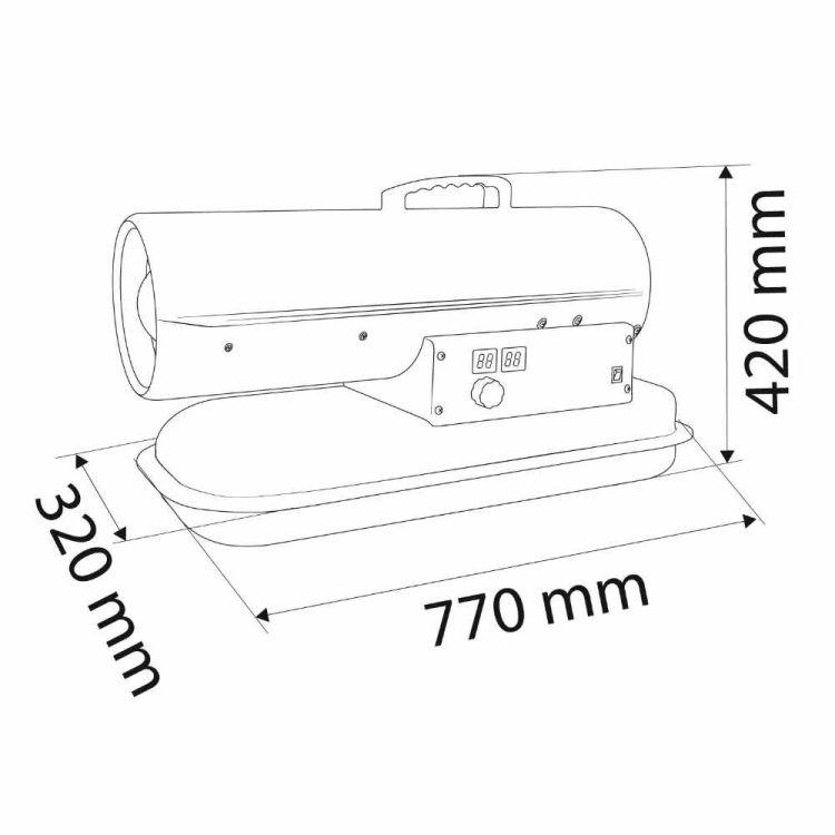 Nagrzewnica olejowa przemysłowa 20kW zbiornik 19l stacjonarna metalowa
