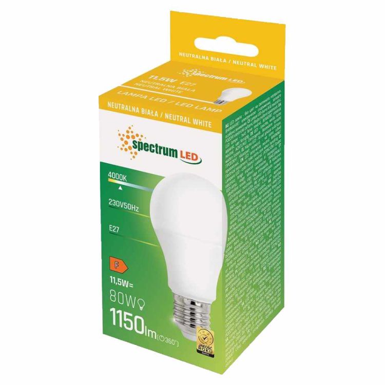 Żarówka LED Spectrum LED E27 11,5W 1150lm 4000K neutralna biała