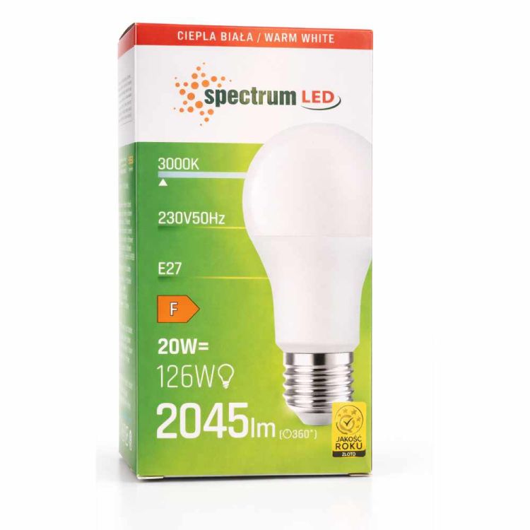 Żarówka LED Spectrum LED E27 20W 2045lm 3000K ciepła biała