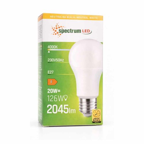 Żarówka LED Spectrum LED E27 20W 2045lm 4000K neutralna biała