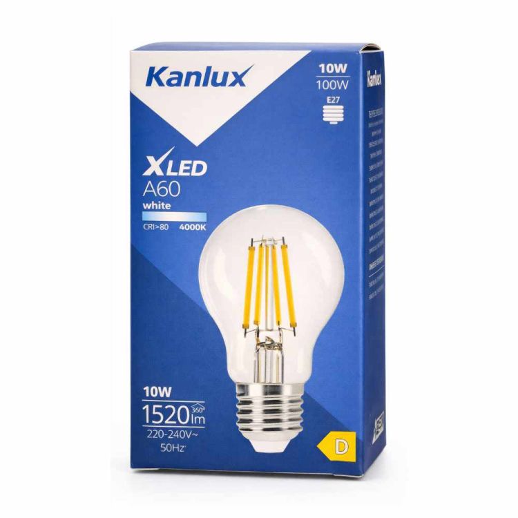 Żarówka LED Kanlux XLED A60 10W E27 neutralna biała 4000K LED filament