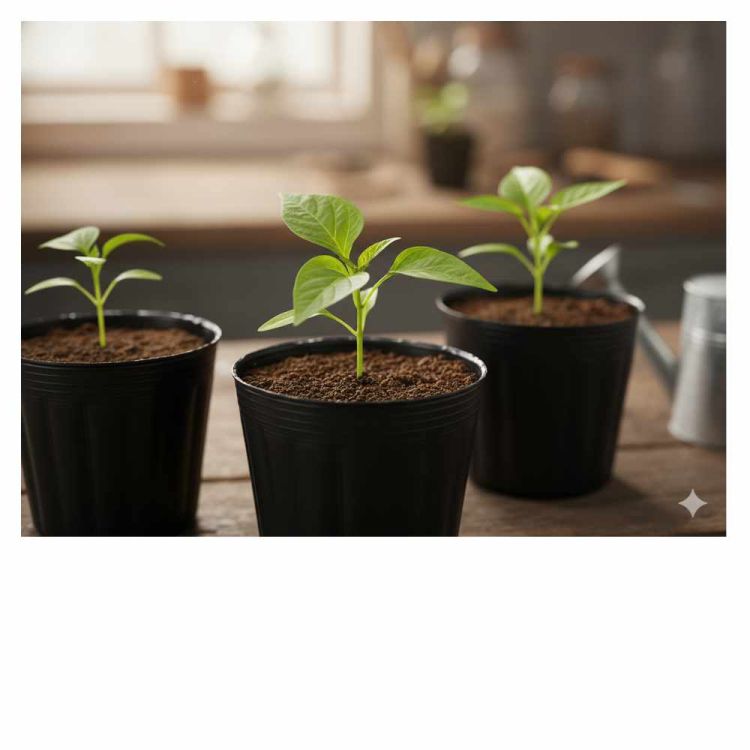 Doniczki do rozsady 7,5x6,7 cm z tworzywa ogrodniczego czarne zestaw 100 sztuk