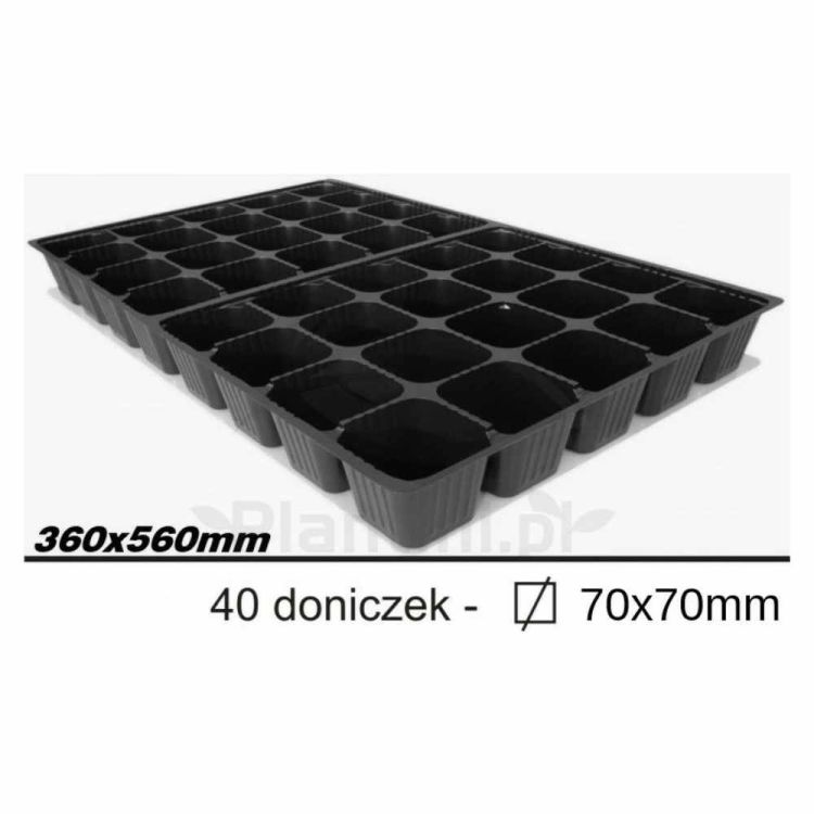 Doniczkopaleta ROKO 40 komórek 360x560 mm wzmocniona do rozsady – zdjęcie 2