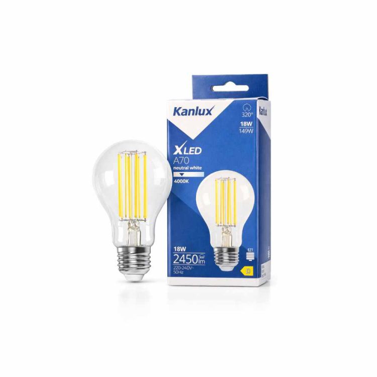Żarówka LED Kanlux XLED A70 18W 2450lm E27 filamentowa neutralna biała 4000K