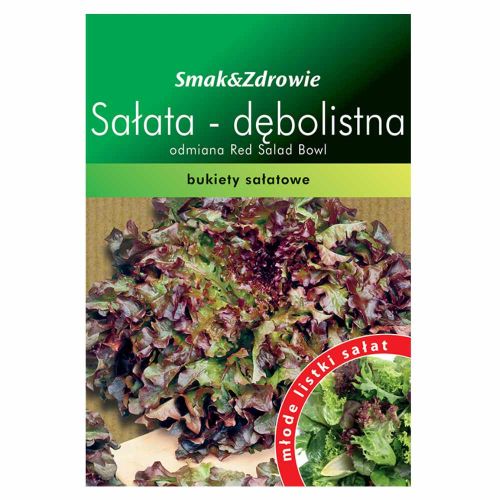 Sałata dębolistna Smak&Zdrowie Red Salad Bowl nasiona do uprawy gruntowej – zdjęcie 1