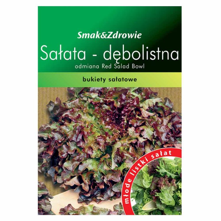 Sałata dębolistna Smak&Zdrowie Red Salad Bowl nasiona do uprawy gruntowej – zdjęcie 1
