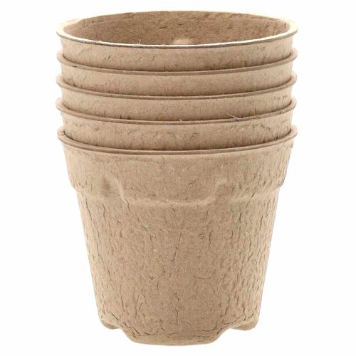 Doniczki torfowe 10 x 10 cm biodegradowalne zestaw 5 sztuk do rozsady