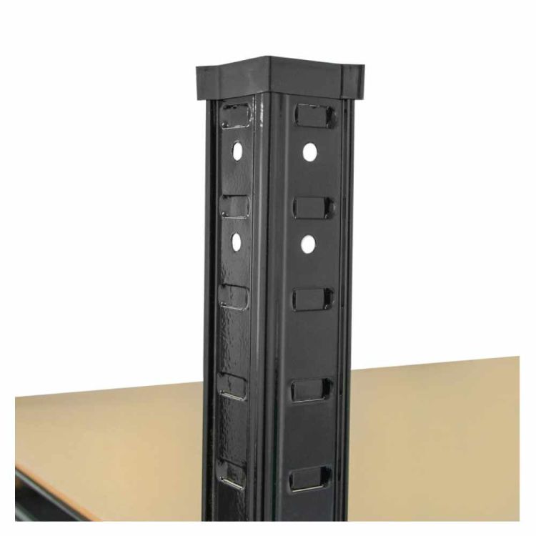 Regał metalowy magazynowy czarny 180x90x40 cm 5 półek 175 kg do garażu i piwnicy