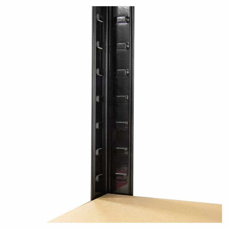 Regał metalowy magazynowy czarny 180x90x40 cm 5 półek 175 kg do garażu i piwnicy