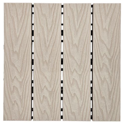 Płytka tarasowa mozaika WPC 30x30 Serpent Tree beżowa modułowa z systemem click na taras i balkon – zdjęcie 1