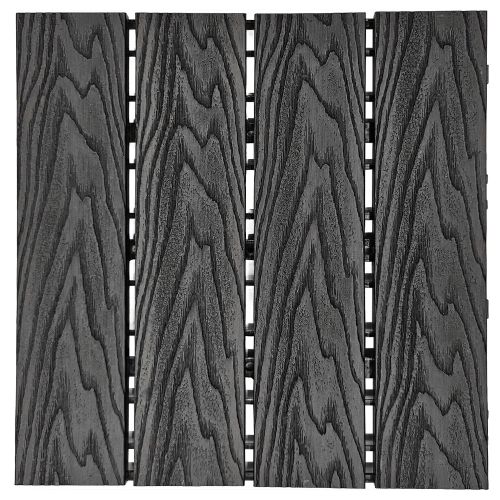 Płytka tarasowa mozaika WPC 30x30 Serpent Tree szara modułowa z systemem click na taras i balkon – zdjęcie 1